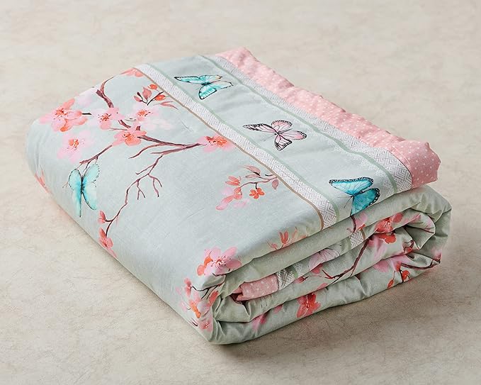 Maison d' Hermine Throw Blanket for Couch Lightweight Soft Warm Breathable Cotton Throw Blankets for Bed Girls Boys Women Men Gifts Sofa Travel Living Room Chair Bedding (50"x60", Blossoms in Spring)