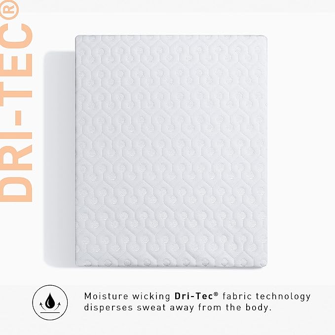 Bedgear Full Dri-Tec Mattress Protector – Waterproof, Breathable, Washable, Adjustable Base Compatible – Deep Pocket Fitted Pad Fits 18” Mattress – White
