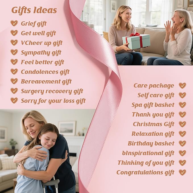 Gift Baskets for Women, Self-Care Get Well Soon Gifts Birthday Gift box for Women,Spa Unique Box Feel Better Care Package, Thinking of You Christmas Gifts for Mom, Wife, Sister, Grandma Friends