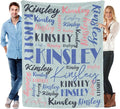 Name Blanket Personalized Blanket for Adult Kids Flannel Customize Throw Blanket Custom (Color 11, 30 x 40 Inches)