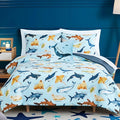 Kids Comforter Set Full Size for Boys, Glow in The Dark Sea World Bedding Set 1 Comforter, 1 Decor Pillow, 2 Pillow Shams