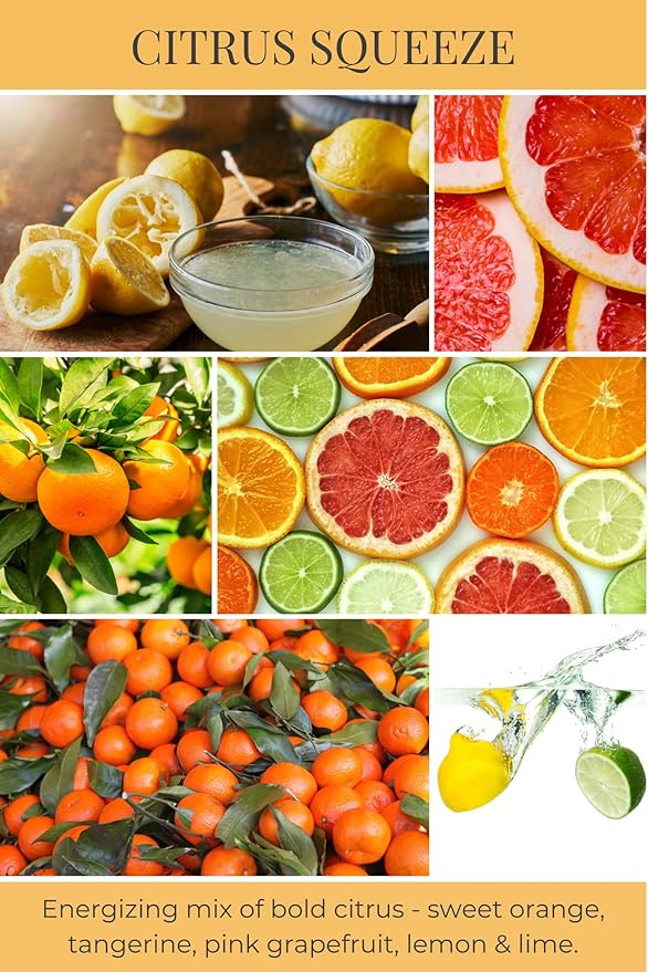 ECO CANDLE CO. Room & Linen Spray, Citrus Squeeze, 8 oz. - Scents Of Orange, Tangerine, Grapefruit, Lemon, & Lime - Recycled Aluminum Bottle, No Propellents, Pump Top, All Natural Ingredients