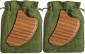 Gua Sha Tool for Face, 2 Pack Wooden Gua Sha Facial Tools Reduce Puffiness for Women - Green Sandalwood