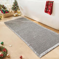 Waffle Runner Bath Mat - Long Boho Bathroom Rugs Non Slip Washable, Super Absorbent & Quick Dry, Soft Bath Mat Farmhouse Bathroom Decor, 24'' x 72'', Light Grey