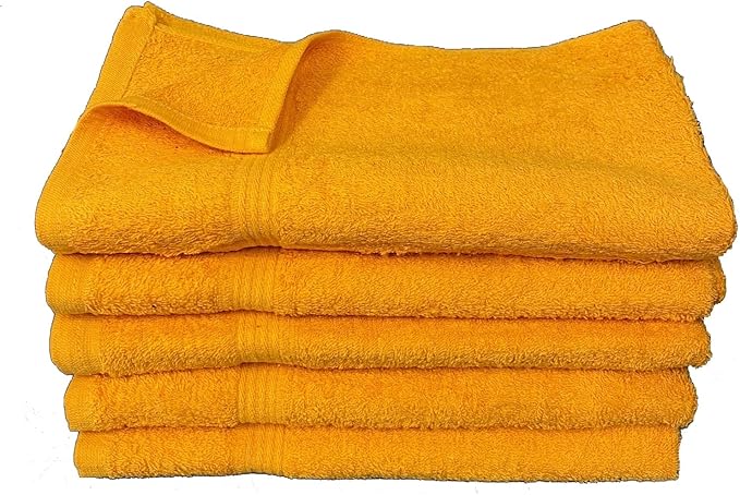 Towel Supercenter 16X27 Cotton Hand Towels (24Pack) for Salons, Golf Courses (Orange)