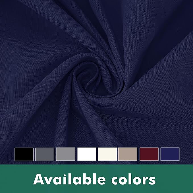 Biscaynebay Wrap Around Bed Skirts with Split Corners for Full Beds 17" Drop, Navy Elastic Dust Ruffles Easy Fit Wrinkle & Fade Resistant Silky Luxurious Fabric Solid Machine Washable