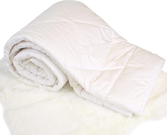 Woolino Premium Australian Wool Duvet Insert Bed Comforter, Mid-Weight Wool Comforter, Washable, Twin