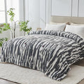 Heated Blanket Queen - 84"x90" Dual Control Bed Electric Blankets with 6 Heating Levels & 10 Hours Auto Off, Soft Ribbed Faux Fur Sherpa, Over-Heated Protection ETL, Dark Gray
