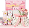 Birthday Gifts for Women Self Care Set Get Well Soon Gift Baskets, Relaxing Bluebell Spa Gift Basket Care Package for Women, Unique Christmas Mom Gifts for Her Girlfriend Sister Friend Wife Grandma