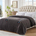 Westinghouse Queen Size Electric Heated Blanket, 10 Heat Levels, 1-12H Auto Off, Fast Heating, Machine Washable, 84x90in, Charcoal