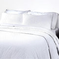 California Design Den Oversized King Duvet Cover Set, 100% Cotton 3 Pc Cover & Sham Set, Soft Textured White Duvet Cover 120" x 98" to Fit Oversized King Size Duvet (Seersucker)