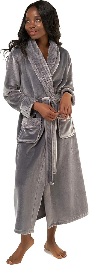Turquaz Oversize Plush Robes For Women, Soft Warm Fleece Bathrobe for Women
