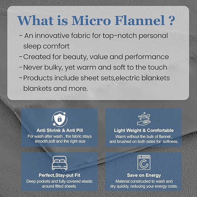 Thermee Micro Flannel Full/Queen Size Blankets, Lightweight All Seasons Cozy Blanket, Throw Blankets for Home and Living Room, Comfy & Soft Blanket for Couch, Machine Wash, No Pilling – Slate Grey