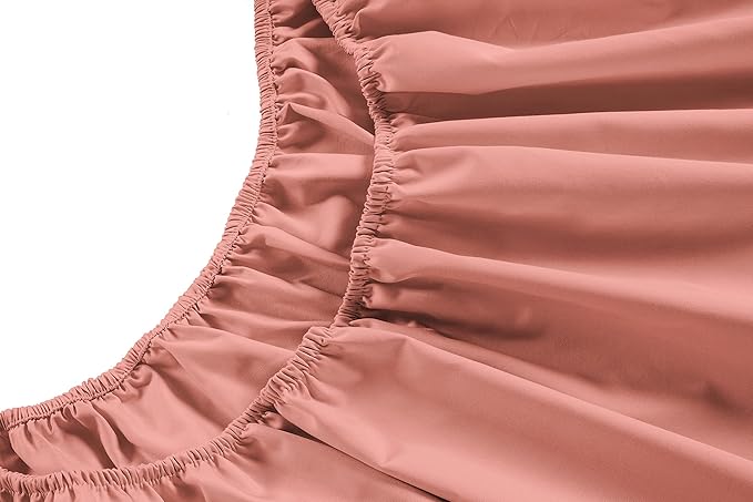 LANE LINEN Full Size Sheet Set – 450 Thread Count Soft & Breathable100% Cotton Sheets, 15” Deep Pocket Fully Elasticized Fitted Sheet, Luxury Hotel Quality Bedding, Rose Dawn