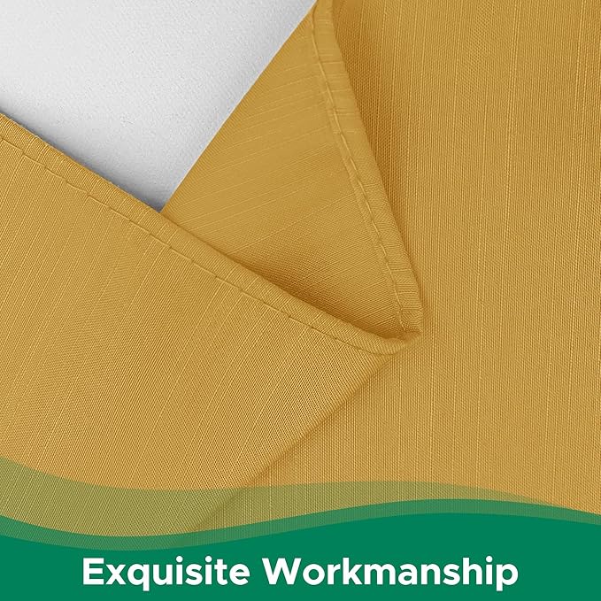 Biscaynebay Wrap Around Bed Skirts for King & Cal King Beds 16" Drop, Gold Adjustable Elastic Dust Ruffles Easy Fit Wrinkle Resistant Silky Luxurious Fabric Machine Washable