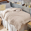 Bedsure Comforter Duvet Insert - Quilted Comforters Twin Size, All Season Duvet, GentleSoft Down Alternative Bedding, with 8 Tabs, Gifts for Women/Men, Beige, Twin 88 x 68 Inches