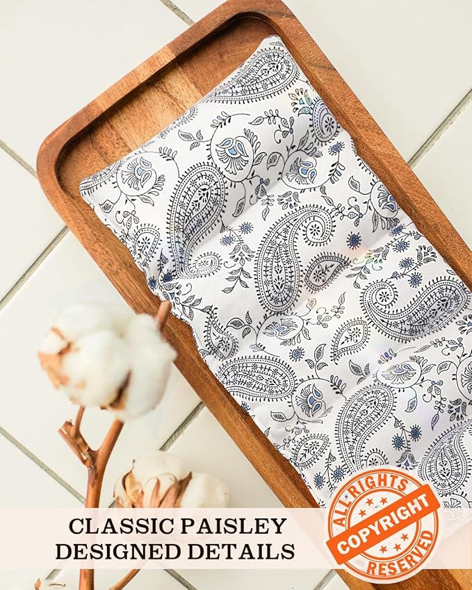 Small Microwave Heating Pad for Neck and Shoulder, Microwavable Versatile Cold/Heated Muscle Ache, Soothing Fatigue Wrap for Back Pain and More, Moist Heat Pad Warm Compress (8x17 inch)