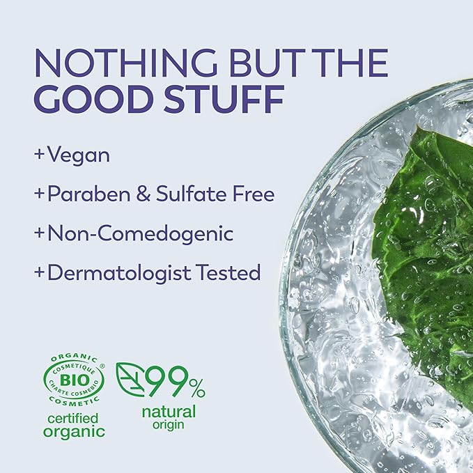 Eau Thermale Jonzac Organic Gentle Face Scrub with Perlite Beads – Smooth Radiant Complexion – Sensitive Skin Approved – Dermatologically Tested – Vegan Formula – 2.54 Fl Oz