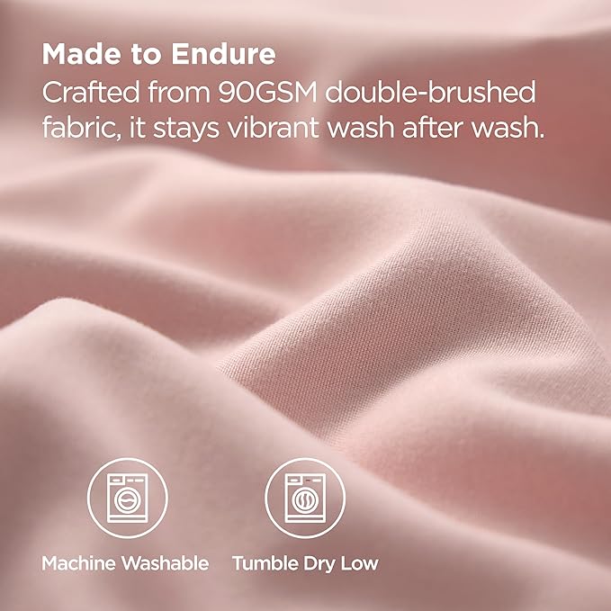 Bedsure Pillow Cases Standard Size Set of 2 - Pale Blush Brushed Microfiber Pillowcases, Super Soft and Cozy Pillow Case Covers with Envelope Closure, Wrinkle, Fade and Stain Resistant, 20x26 Inches