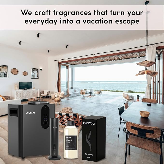 Scentia Miami One Aroma Oil 500 ml 16.9 fl oz – Aromatherapy Fragrance oil Inspired by 1 Hotel® Miami Beach – Lemon & Sandalwood Luxury Blend for HVAC and Waterless Diffusers –Holiday & Christmas Gift