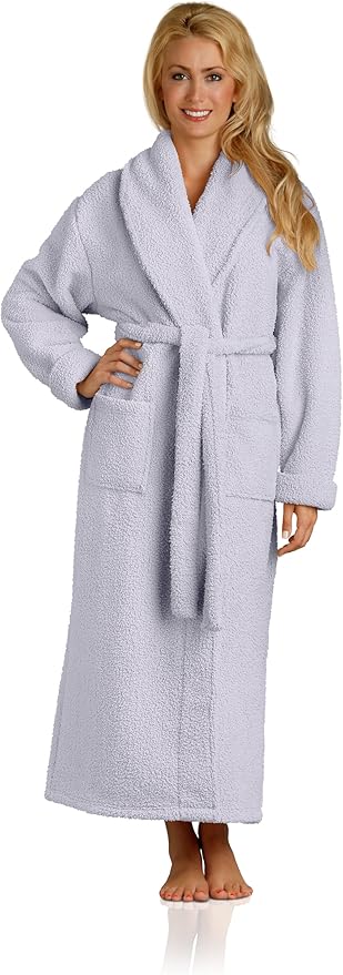 Plush Microfiber Fleece Robe | Super Soft & Warm | Lightweight | Full Length