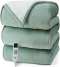 EHEYCIGA Heated Blanket - Twin Size, 9 Heating Levels, 10 Hour Auto Off, Soft Cozy Sherpa Washable Blanket, 62 x 84 Inches