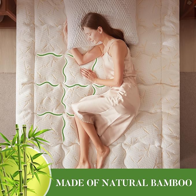 100% Waterproof Twin XL Size Mattress Topper, Thick Pillow Top Mattress Pad，Up to 21 Inch Deep Pocket,Soft Breathable Mattress Pad for Back Pain,Protector Cover(Beige)
