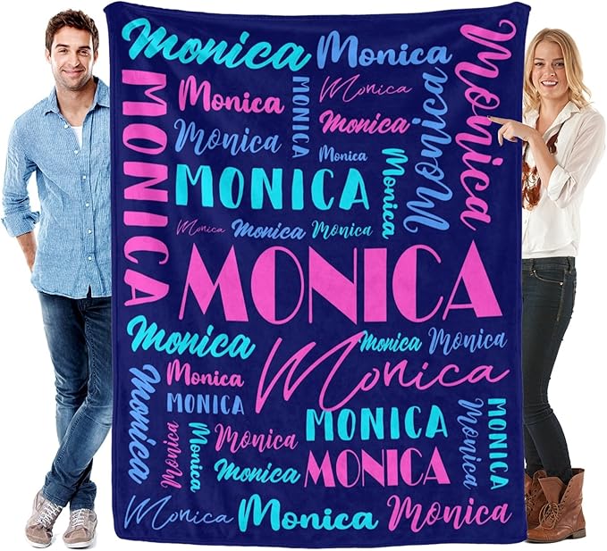 Name Blanket Personalized Blanket for Adult Kids Flannel Customize Throw Blanket Custom (Color 29, 30 x 40 Inches)