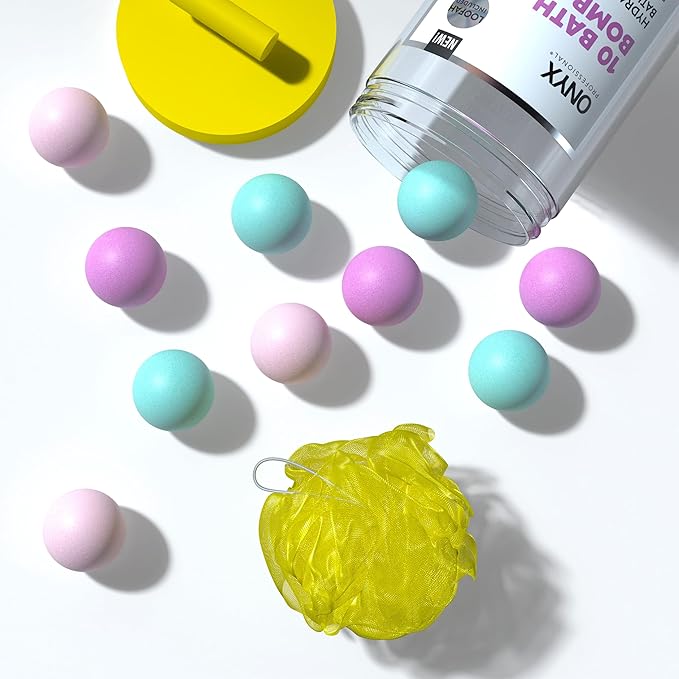 Onyx Professional Hydrating Bath Bomb Gift Set, 2 Pack - Includes 20 Bath Bombs and 2 Loofahs, Nourishes for Smooth Skin, Made with Shea Butter