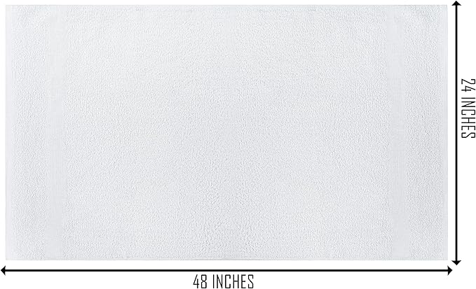 (Pack of 12 White Bath Towel Bulk 24x48 Inches - Economy Cheap Bath for Commercial Uses, Gym, Salon, Spa & Hair -Lightweight Bath Towels Quick Drying -Bath Towels Sets Bulk