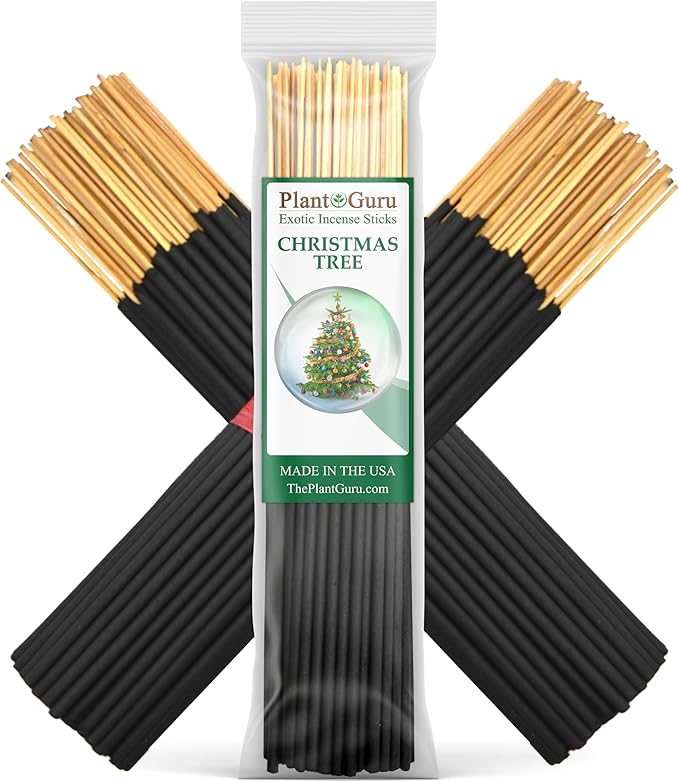 Christmas Tree Exotic Incense Sticks 7 Inch - Bulk 1 Bundle 85 to 100 Sticks - Natural 7" Long Lasting Aroma That Burns for 30 to 45 Minutes.
