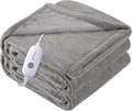 Electric Heated Blanket Full Size 50"x60", Ultra-Soft Heating Blanket with 5 Heat Levels & 10-Hour Auto Off, Fast Heating for Winter Comfort, Grey