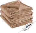 Electric Heated Blanket Full Size 72"x84",Soft Large Oversized, 4 Heating Levels & 10 Hours Auto Off, Cozy for Bed, Sofa, & Office, Machine Washable, Camel