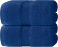 Luxury Soft Bath Sheet Towels Set - 650 GSM Cotton Luxury Bath Towels Extra Large 35x70 | Highly Absorbent and Quick Dry | Hotel Quality Extra Large Bath Towels Oversized, Navy Blue, 2 Pack