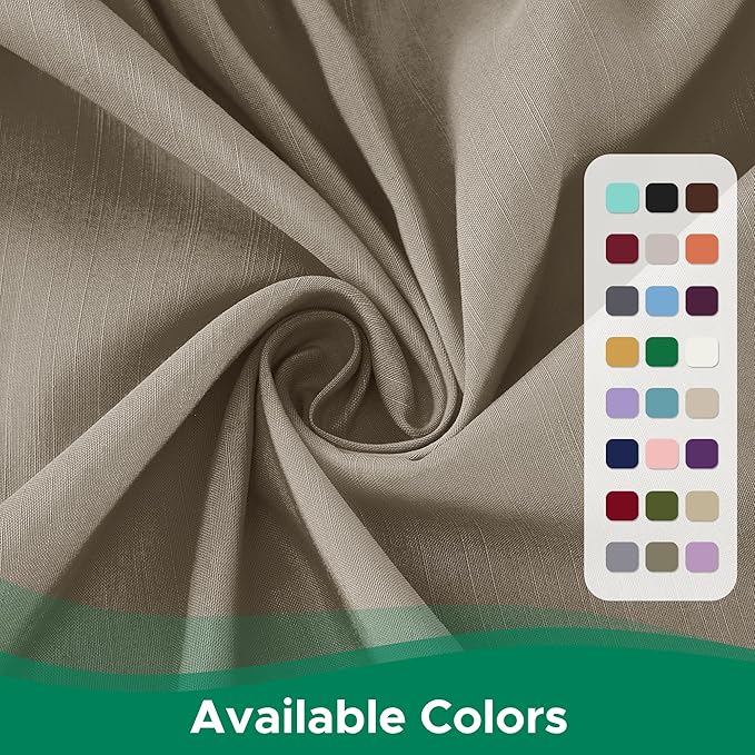 Biscaynebay Wrap Around Bed Skirts for Full & Full XL Beds Short Drop of 12", Taupe Adjustable Elastic Dust Ruffles Easy Fit Wrinkle Resistant Silky Luxurious Fabric Machine Washable