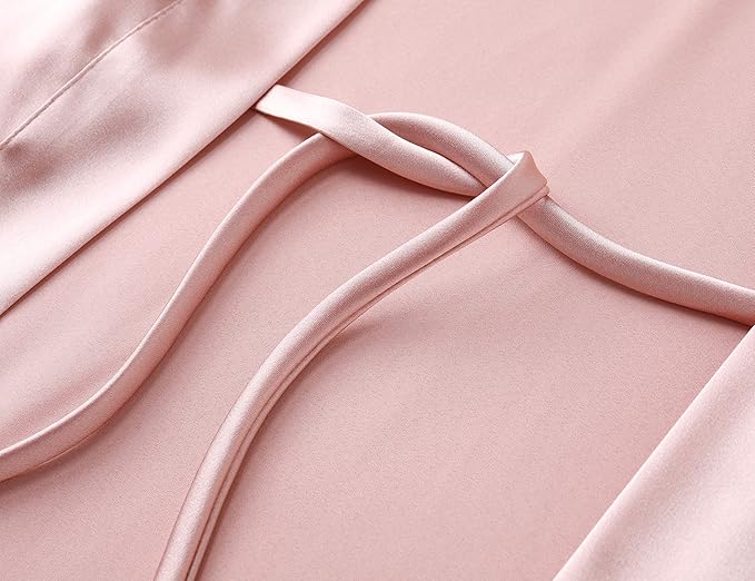 PRODESIGN Satin Kimono Robe Women Long Silky Kimono Bathrobe Sleepwear Wedding Bridesmaid Robe