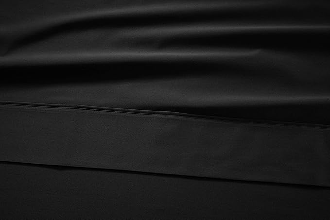 LANE LINEN Full Size Sheet Set – 450 Thread Count 100% Cotton Cooling Sheets, Soft & Fade-Resistant Sateen Weave, 15” Deep Pocket Fully Elasticized Fitted Sheet, Luxury Hotel Bedding, Black