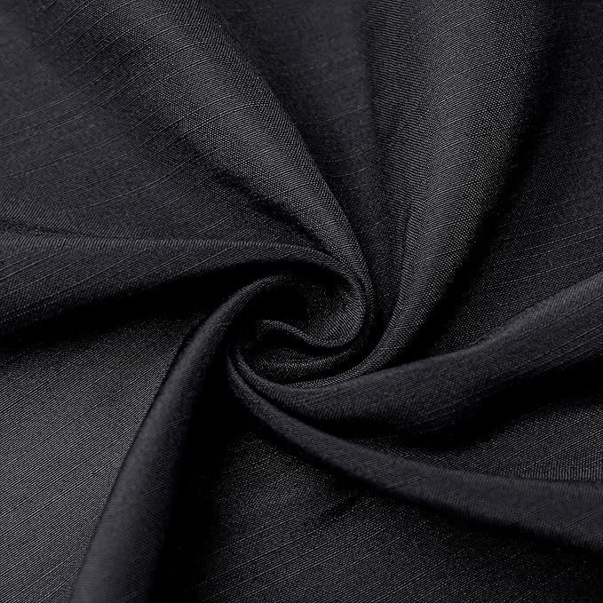 Biscaynebay Wrap Around Bed Skirts with Split Corners for Full Beds 17" Drop, Black Elastic Dust Ruffles Easy Fit Wrinkle & Fade Resistant Silky Luxurious Fabric Solid Machine Washable