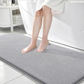 OLANLY Thick Memory Foam Bath Mat Rug 70x24, Extra Soft Absorbent Bathroom Rug, Quick Dry Bath Mats, Non-Slip, Machine Washable Carpet for Bathroom, Tub and Shower, Home Decor Accessories, Grey