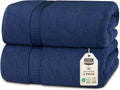 Utopia Towels Luxurious Jumbo Bath Sheet 2 Piece, 600 GSM, 35 by 70 Inches, 100% Ring Spun Cotton, Highly Absorbent and Quick Dry Extra Large Bath Towel, Super Soft Towel, Navy