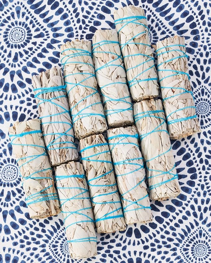 10 White Sage Smudge Sticks ~ Sustainably Grown Sage Bundles for Smudging, Smudge Kit, Ceremony, Spiritual Use, Home & Office Cleansing or Smoke Cleanse (10 Pack)