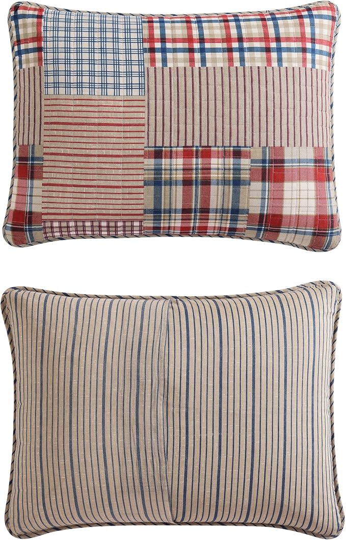 Eddie Bauer - Twin Quilt Set, Reversible Cotton Bedding with Matching Sham, Luxurious Bedding Set (Hawthorne Brown, Twin)