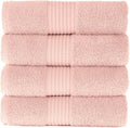 MAURA Basics Hand Towels for Bathroom with Hanging Hook Loops. Soft, Durable, Long Lasting and Absorbent Hand Towel Sets for Bathroom, American Standard Size 16"x28", Pink