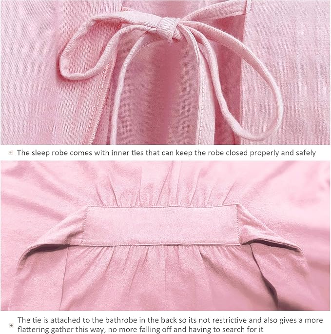 COLORFULLEAF Womens Bamboo Short Robes Lightweight Kimono Cotton Robe Soft Knit Bathrobe Ladies Loungewear with Pockets