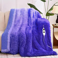 Heated Electric Blanket Twin,Warm Winter Birthday Gifts for Women Her Grandma–Faux Fur with Soft Sherpa,10 Heat Settings,5 Time Settings with Fast Heating, 62x84, Sunset Purple