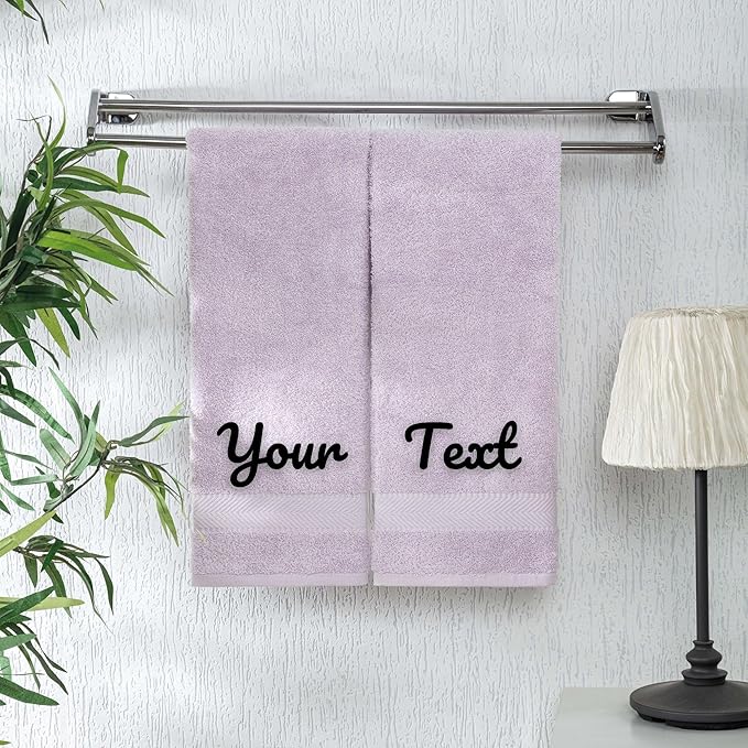 Personalized Towels - Customized Turkish Cotton Towel Set, Monogrammed Towels with Initials, Name & Embroidery, Idea for Weddings, Bridal Showers, Anniversaries, Housewarming, New Home