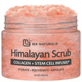 Himalayan Salt Scrub, Face, Foot, and Body Exfoliator with Collagen and Stem Cells, Exfoliating Scrub for Toning, Cellulite, and Skin Care by M3 Naturals 16 fl oz