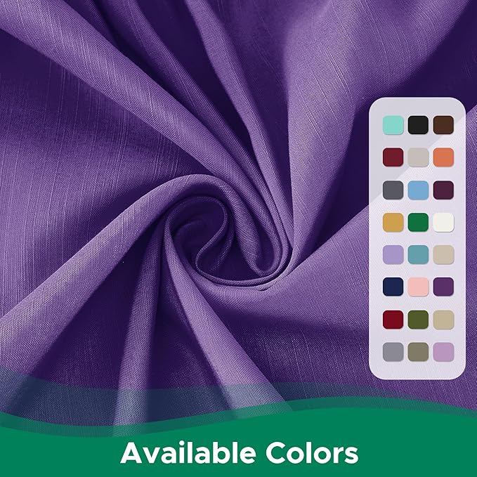 Biscaynebay Wrap Around Bed Skirts for King & Cal King Beds 15" Drop, Purple Adjustable Elastic Dust Ruffles Easy Fit Wrinkle & Fade Resistant Silky Luxurious Fabric Machine Washable