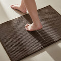 Bathroom Rugs Non Slip Washable, Super Absorbent Thin Bath Mat Small Quick Dry Low Pile Bathroom Rug, Brown 20"x30"