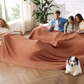 Bedsure Cooling Cotton Waffle Oversized King Blanket - Lightweight Breathable Rayon Derived from Bamboo for Hot Sleepers, Luxury Throws for Bed and Sofa, 120x96 Inches